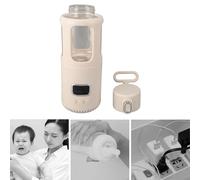 Scaldabiberon Portatile da Viaggio, Scaldalatte Portatile da 350 Ml, Scaldalatte da Viaggio Senza Fili a Riscaldamento Rapido per Latte Materno e Formula