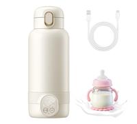 scaldabiberon portatile per bambini, 500 ml, con protezione per bambini, scaldabiberon per bambini, in viaggio, regolabile da 37 a 55 gradi, con indicatore LED, temperatura costante 24 ore