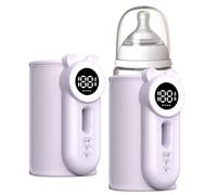 Scaldabiberon portatile per bambini, 8000 mAh, con batteria da 8000 mAh, con memoria a temperatura, luce notturna, per latte materno, porridge per neonati, scaldacaffè