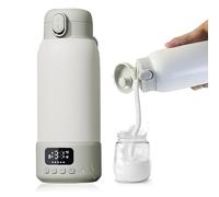 Scaldabiberon portatile per bambini, capacità 500 ml, riscaldamento rapido 100 W, temperatura costante 24 ore, batteria da 16000 mAh con ricarica rapida USB-C