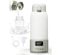 Scaldabiberon Portatile per Bambini da Viaggio, Scaldabiberon da 500 ml 35-70 °C Riscaldamento Rapido Latte Materno e Acqua, Controllo Preciso Della Temperatura per Viaggi, Auto e Attività All'aperto