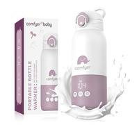 Scaldabiberon Portatile, Riscaldamento Rapido e Lunga Durata della Batteria, 2 Modalità per Latte Materno e Acqua, Grande Capacità di 340ml per Tutto il Giorno