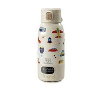 scaldabiberon portatile - Riscaldamento rapido in 3 minuti, temperatura regolabile 35-100°C, contenitore interno in acciaio inox 316L, 500 ml, batteria USB-C da viaggio