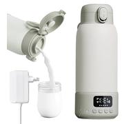 Scaldabiberon Portatile, Scaldabiberon da 500 ml Scaldabiberon da Viaggio Temperatura Costante 32-37 °C Regolabile con Display LED Per Viaggi Poppate Notturne