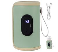 Scaldabiberon Portatile, Scaldabiberon Portatile 18W Riscaldamento Rapido Riscaldatore USB Regolabile per la Temperatura del Bambino per Viaggi in Famiglia Verde, Riscaldatore