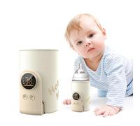 Scaldabiberon Portatile, Scaldalatte Senza Fili 8000 mAh Scaldabiberon da Viaggio, 6 Livelli di Temperatura Regolabili Riscaldamento Rapido, Scaldabiberon per Casa e Viaggio