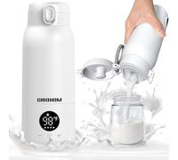 Scaldabiberon Portatile Senza Fili di 500ml Grande Capacità, Riscaldamento Rapido Scalda Biberon Neonato Portatile, Ricarica Rapida Scaldalatte Portatile Neonato con USB TYPE-C Cavo, per Casa, Viaggio