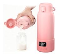 Scaldabiberon Portatile Senza Fili: Scalda Biberon Neonato Riscaldamento Rapido e Lunga Durata della Batteria 2 Modalità per Latte Materno e Acqua 500ml per Tutto il Giorn