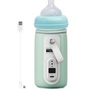 Scaldabiberon Ricaricabile Tramite USB | Scaldabiberon Portatile | Scaldalatte Wireless | Scaldabiberon Regolabile | Accessorio Per Il Riscaldamento Del Biberon A Riscaldamento Rapido Per Campeggio, V
