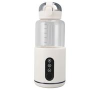 Scaldabiberon Scaldalatte Portatile, Scaldalatte Ricaricabile USB con Batteria da 5000mAh, Scaldabiberon Portatile per Esterno, Riscaldamento Veloce del Latte con Controllo della
