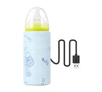 Scaldabiberon USB Bambino, Portatile Latte Bottiglia di Latte Riscaldatore di Viaggio Copertura del Riscaldamento Isolamento Termostato per Casa Allaperto Viaggio, blu