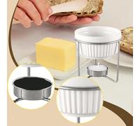 Scaldaburro, pentola, ciotola in ceramica per cioccolato e formaggio