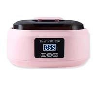 Scaldacera Alla Paraffina, Mini Scaldacera Multiuso con Guanti e Calzari, Riscaldamento Rapido e Temperatura Regolabile a 2 Livelli, Grande Capacità da 2000 Ml e Facile da Usare, per Mani e Pied pink