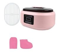 Scaldacera Alla Paraffina, Riscaldatore Elettrico Portatile per Cera con 2 Impostazioni di Temperatura e Pulsante Touch, Grande Capacità da 3 L, Regalo per Donne Pink