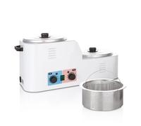 Scaldacera doppio professionale in metallo con cestello per cera 8 litri