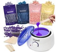 scaldacera kit cera brasiliana ceretta brasiliana: scaldacera 400g Cera, brasiliana kit completo scalda cera per ceretta per Uomo Donna 30 Spatole Bianco