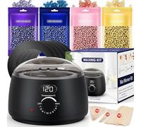 Scaldacera kit Cera Brasiliana Ceretta: IFANZETECH scaldacera con Display Digitale LCD Temperatura 400g Cera, 30 Spatole, cera brasiliana kit completo scalda per ceretta per Uomo Donna