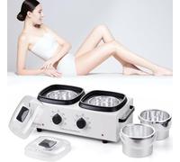 Scaldacera professionale a doppio vaso, 1000 ml, portatile, con controllo della temperatura regolabile, macchina per sciogliere la cera a riscaldamento rapido per salone e uso domestico