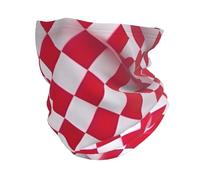 Scaldacollo a quadri bianchi a scacchi rossi con stampa morbida sciarpa antivento maschera per sci ciclismo corsa copricapo
