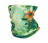 Scaldacollo Abstract Seasonal Green Flower Passamontagna Elegante Sciarpa A Mezza Faccia Unisex Fascia per Capelli, per Estivo, Bambini, Adulto, 26x30cm