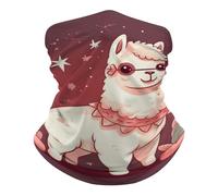 Scaldacollo Alpaca with Stars And Green Bandana Multiuso Sciarpa A Mezza Faccia Antivento Fascia per Capelli, per attività, Adulto, Ciclismo, Outdoor, 26x30cm