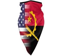 Scaldacollo American Flag And Angolan Flag Sciarpa A Mezza Faccia Versatili Sciarpa al Collo Elegante Ghetta da Collo, per Campeggio, Pesca, Yoga, 24x51cm