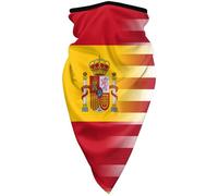 Scaldacollo American Flag And Spanish Flag Sciarpa al Collo Traspirante Sciarpa A Tubo Elastico Ghetta, per Outdoor, Ciclismo, Donna, 24x51cm