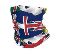 Scaldacollo antivento con bandiera delle isole Turks e Caicos, stampa Map03, sciarpa più calda, traspirante, maschera da sci unisex per attività all'aperto