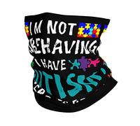 Scaldacollo Autism Awareness I'M Not Misbehaving I Have Autism Bandana Antiscivolo Neck Warmer Lavabile Passamontagna Per Yoga Sportiva Campeggio
