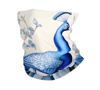 Scaldacollo Beautiful Peacock Flowers Headwrap Antivento Traspirante Ghetta da Collo per Motocicletta Bambini Yoga 25X50Cm