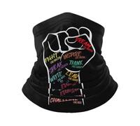 Scaldacollo Black History Month Inspirational Leaders Power Fist Hand Ghetta Da Collo Durevole Fascia Capelli Multifunzione Passamontagna Per Pesca Campeggio Ciclismo 25X50CM