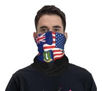 Scaldacollo British Virgin Islands American Flag Usa Friendship Passamontagna Antivento Copricollo Customed Sciarpa Per Equitazione Sportiva Snowboard
