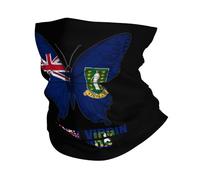 Scaldacollo British Virgin Islands Butterflies Flag Passamontagna Antipolvere Copricollo Unisex Bandana Per Snowboard Sportiva Outdoor Attività