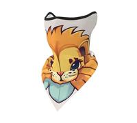 Scaldacollo Cartoon Cute Little Lion Pattern Bandana Antiscivolo Ghetta Multiuso Copricapo A Mezza Faccia, per Campeggio, Adulto, Ciclismo, 24x51cm