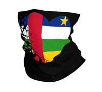Scaldacollo Central Africa The Central African People Heart Shaped Flag White Copricollo Unisex Neck Warmer Lussuoso Bandana Per Equitazione Ciclismo Outdoor Attività