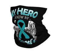 Scaldacollo Cervical Cancers Awareness My Hero Is Now My Angel Copricollo Durevole Neck Warmer Unisex Passamontagna Per Equitazione Yoga Sportiva