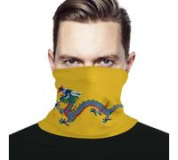 Scaldacollo Chinese Empire Under The Qing Dynasty Flag Decorazione Facciale Versatili Bandana Multiuso Cerchietto per Capelli, per attività, Adulto, Ciclismo, Motocicletta, 26x30cm
