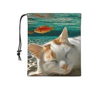 Scaldacollo con gatto che dorme sott'acqua, per l'inverno, morbida e delicata sulla pelle, comoda sciarpa per attività all'aperto