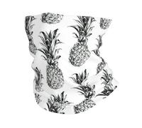 Scaldacollo con stampa a tema tropicale con ananas e frutta, per donne e uomini, antivento, maschera per il viso per sport con clima freddo