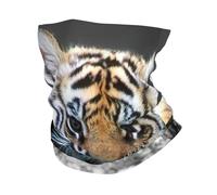 Scaldacollo con stampa cucciolo di tigre, ultra morbido, elastico, scaldacollo invernale per uomo e donna