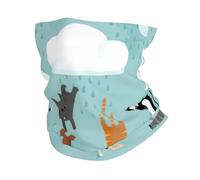 Scaldacollo con stampa di cani e gatti piovosi, ultra morbido, elastico, scaldacollo invernale per uomo e donna