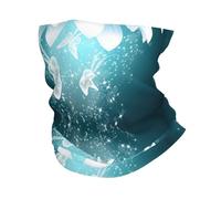 Scaldacollo con stampa di fiori di loto per uomo e donna maschera da sci sciarpa invernale scaldacollo per tutte le condizioni atmosferiche