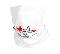 Scaldacollo con stampa di mappa della bandiera indonesiana, per donne e uomini, antivento, maschera per il viso, sciarpa per sport con tempo freddo