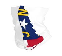 Scaldacollo con stampa di mappa della Carolina del Nord, unisex, antivento, maschera per il viso per sport con tempo freddo