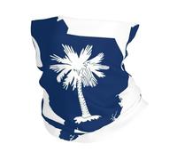 Scaldacollo con stampa di mappa della Carolina del Sud, unisex, antivento, maschera per il viso, sciarpa per sport con clima freddo