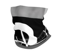 Scaldacollo con stampa di note musicali bianche nere ultra morbide, ghette elastiche per il collo invernale scaldacollo per uomo e donna