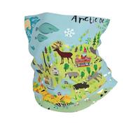 Scaldacollo con stampa mappa del mondo, unisex, antivento, per sport e tempo freddo