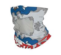 Scaldacollo con stampa mappa della bandiera della Repubblica Ceca per uomo donna maschera da sci sciarpa invernale scaldacollo per tutte le condizioni atmosferiche maschera per il viso