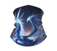 Scaldacollo Cool Dragon Blue Sciarpa A Mezza Faccia Multiuso Ghetta da Collo Antipolvere Sciarpa al Collo, per Yoga, Pesca, Donna, Bambini, 26x30cm