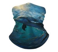 Scaldacollo Dolphin in The Deep Cerchietto per Capelli Elastico Sciarpa A Tubo Lavabile Passamontagna, per Ciclismo, Estivo, Bambini, Yoga, 26x30cm